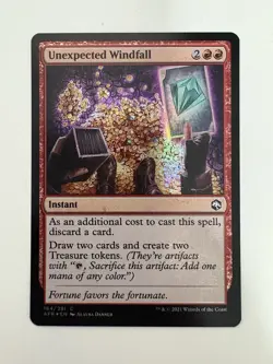 Unexpected Windfall Foil MTG Magic the Gathering Card NM Near Mint AFR - Image 1
