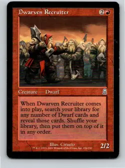 Magic the Gathering Dwarven Recruiter Odyssey MTG Free Shipping! - Image 1