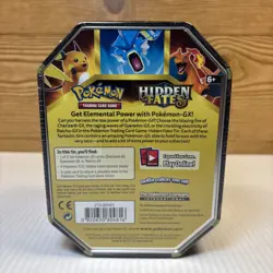 1st Print - Hidden Fates Tin Charizard GX Pokemon TCG Factory Sealed 820650804816 - Image 2