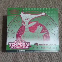 Pokemon TCG Temporal Forces Pokemon Center Elite Trainer Box ETB Iron Leaves - Image 1