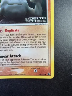 2005 Pokemon Ditto (Geodude) 62/113 Delta Species Reverse Holo - Image 5