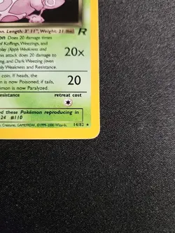 Pokemon TCG Dark Weezing 14/82 Team Rocket Holo Rare - Unlimited - WOTC Vintage - Image 4