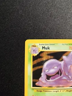 Pokemon TCG Muk Fossil 13/62 Holo Unlimited Holo Rare NM - Image 2