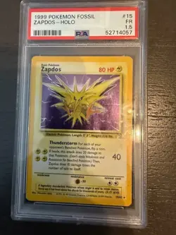 Pokemon PSA 1.5 Zapdos Fossil Holo #15 - Image 2