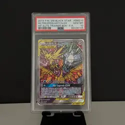 2019 POKEMON SM BLACK STAR PROMO FULL ART/MOLTRES & ZAPDOS & ARTICUNO GX PSA 10 - Image 1