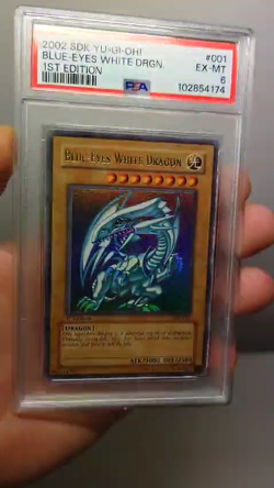 2002 YuGiOh 🐲 Blue-Eyes White Dragon 1. Edition SDK-001 PSA 6 NA English Drache - Image 2