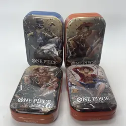 One Piece TCG Mini Tin Pack Set Vol. 2 TS-02 Lot of 4 New Sealed English W Promo - Image 1