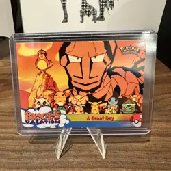 Topps Nintendo 1998 Pokemon Card Pikachu's Vacation #58 A Great Day Blue label - Image 1