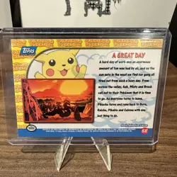 Topps Nintendo 1998 Pokemon Card Pikachu's Vacation #58 A Great Day Blue label - Image 2