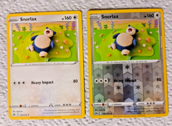 Pokemon TCG, Snorlax 109/159, Crown Zenith Reverse Holo & Reg Rare (Both Cards) - Image 1