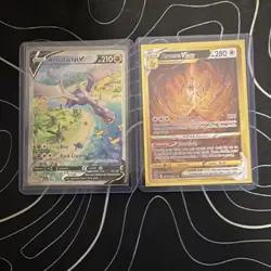Pokemon TCG Sword & Shield Aerodactyl V & Arceus VSTAR Card Lot (2 Cards) - Image 1