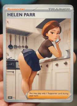 Helen Parr - Waifu - Goddess - Anime - DIY - Full Art - Glossy - Trainer Card - Image 1