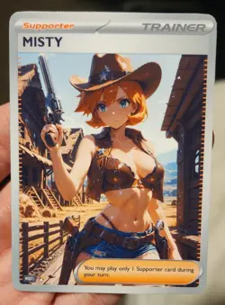 Misty - Goddess - Waifu - Anime - DIY - Full Art - Glossy - Trainer Card - Image 1