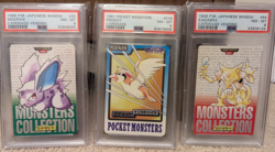 3 Card LOT Kadabra Pidgeot Nidoran Pokemon Bandai Carddass Vending JPN PSA 8 - Image 1