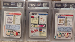 3 Card LOT Kadabra Pidgeot Nidoran Pokemon Bandai Carddass Vending JPN PSA 8 - Image 2