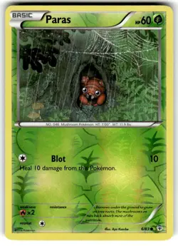 POKEMON PARAS 6/83 COMMON REVERSE HOLOFOIL GENERATIONS NM CARD - Image 1