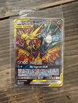 Pokemon TCG Moltres Zapdos Articuno GX SM210 Hidden Fate Promo Card Sealed Mint - Image 1