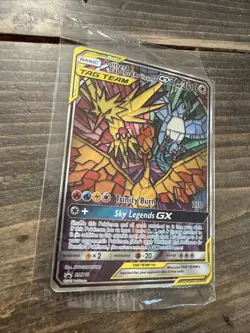 Pokemon TCG Moltres Zapdos Articuno GX SM210 Hidden Fate Promo Card Sealed Mint - Image 2