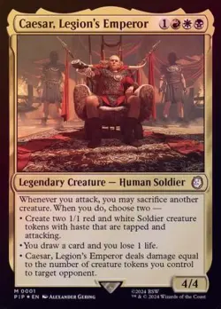 MTG Universes Beyond: Fallout - Caesar, Legion's Emperor (Foil) - Image 1