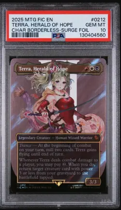 PSA 10 MTG #0204 TERRA, HERALD OF HOPE SURGE FOIL FINAL FANTASY - Image 1