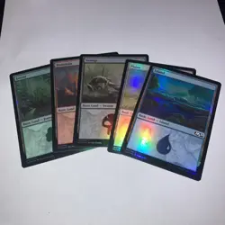 250Foil Basic Lands Mtg Commander Bling Out Deck Great Gift 50 Of Each Color - Image 1