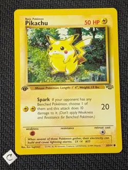 Pikachu 60/64 - Jungle 1st Edition Common Pokemon TCG NM - Image 1