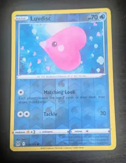 038/196 LUVDISC REVERSE HOLO LOST ORIGIN POKEMON CARD - Image 1
