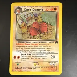 Pokemon TCG Dark Dugtrio 6/82 Team Rocket Holo Rare Unlimited 50 HP - Image 1