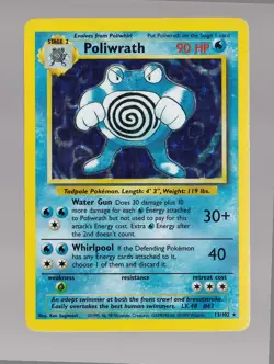 Poliwrath 013/102 Base Set Holo Pokemon TCG WOTC Vintage LP-MP - Image 1