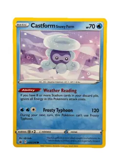 New: 2021 Pokemon TCG Castform Snowy Form 034 Chilling Reign Regular Common - Image 1