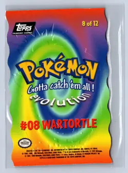 1999 Topps Pokemon Die-Cut Wartortle #8 - Image 2