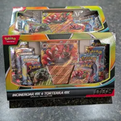 Lot of 4 Pokemon TCG - Incineroar ex & Torterra ex Special Collection - NEW - Image 1