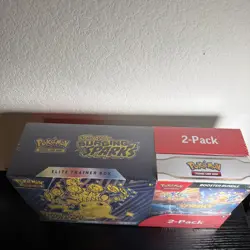 Pokemon Surging Sparks ETB & Booster Bundle Costco 2-pack. Factory Sealed - Image 3