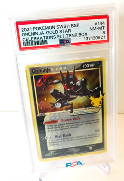 2021 Pokemon Sword & Shield Greninja Gold Star #144 Celebrations ETB PSA 8 🔥📈 - Image 3