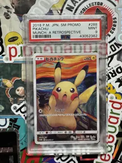 PSA9 Japanese Pokemon Pikachu Munch A Retrospective PROMO 288/SM-P 2018 - Image 3