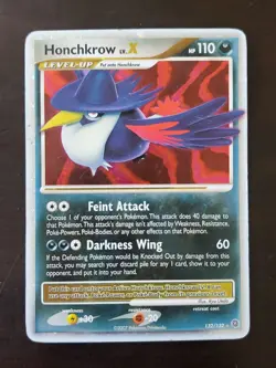 Pokemon Honchkrow LV.X 132/132 Secret Wonders Holo Rare - Image 1
