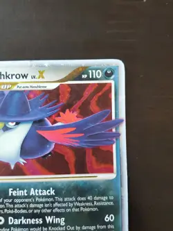 Pokemon Honchkrow LV.X 132/132 Secret Wonders Holo Rare - Image 4