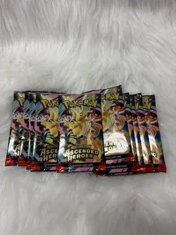 Pokemon TCG Ascended Heroes (x10) Booster Pack Lot SEALED IN HAND! SAME DAY SHIP - Image 1
