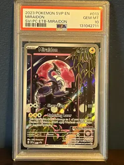 2023 POKEMON SCARLET & VIOLET POKEMON CENTER ETB PROMO SVP #013 MIRAIDON PSA 10 - Image 1