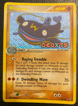 Pokemon TCG - Whiscash #28/107 - EX Deoxys - STAMPED - Reverse Holo - MP - Image 1