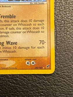 Pokemon TCG - Whiscash #28/107 - EX Deoxys - STAMPED - Reverse Holo - MP - Image 4