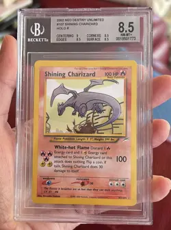 Shining Charizard BGS 8.5 NM Mint + 107/105ENG Pokemon No Psa Gold Star Japanese - Image 1