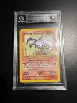 Shining Charizard BGS 8.5 NM Mint + 107/105ENG Pokemon No Psa Gold Star Japanese - Image 2