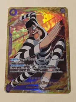 One Piece TCG Mr.2. Bon. Kurei (Bentham) EB01-061 SEC PRB02 Secret Rare English - Image 1