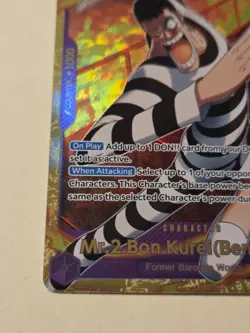 One Piece TCG Mr.2. Bon. Kurei (Bentham) EB01-061 SEC PRB02 Secret Rare English - Image 4