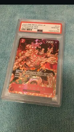 Portgas.D.Ace OP02-013 Alt Art PSA 10 Graded One Piece TCG - Image 1
