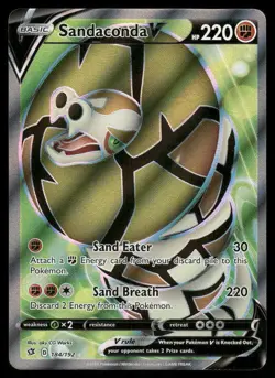 Pokemon Cards Sandaconda V 184/192 Rebel Clash Rare Ultra NM - Image 1