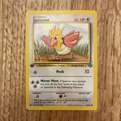 Pokemon TCG Jungle Spearow Card 62/64 Regular Common 1st Edition - Image 1