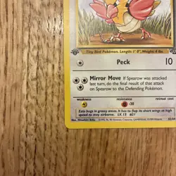 Pokemon TCG Jungle Spearow Card 62/64 Regular Common 1st Edition - Image 5