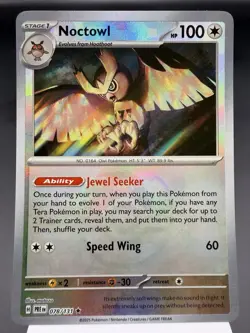 Noctowl 078/131 - Master Ball Reverse - Prismatic Evolutions Pokemon Card NM - Image 1